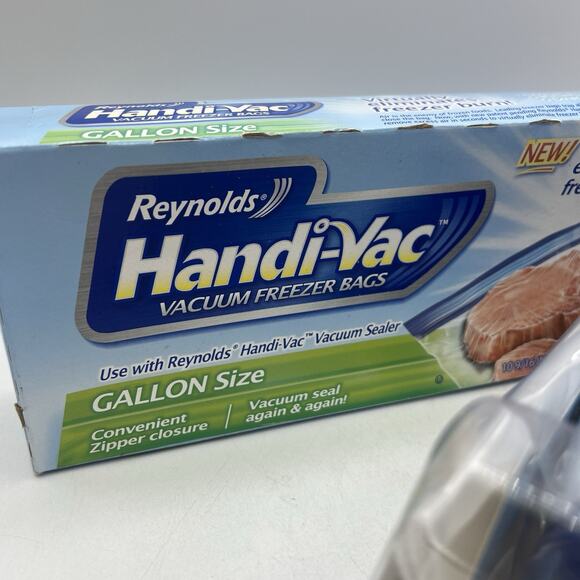 Reynolds Handi-Vac Vacuum 9 Gallon Size Freezer Bags NEW Discontinued - Picture 4 of 4